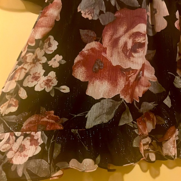 L/M Rosy Summer Dress V Neck Bell Sleeve two third A-Style ties on Waist - Picture 10 of 15